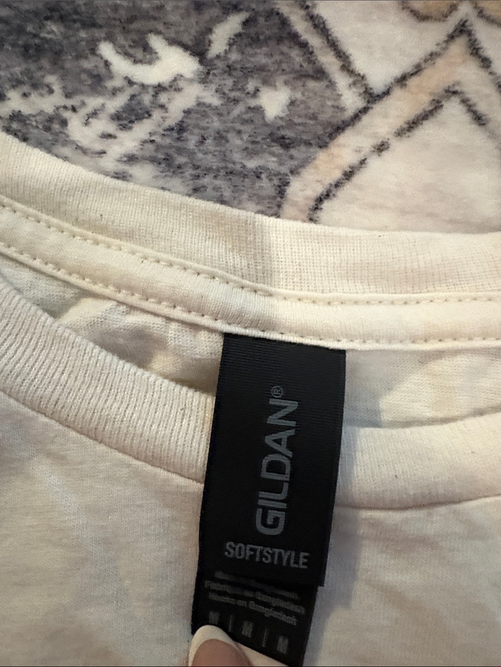 Gildan White Tee with Pink Cowboy Valentine Graphic - Picture 2 of 3